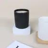 Taza de Vela de Cerámica para Aromaterapia Portavelas de Cerámica Negro Blanco Artesanías Adornos Taza de Vela con Patrón de Mármol Creativo
