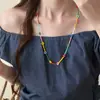 Collar de Cadena de Clavícula en Capas con Cuentas de Dopamina de Colores para Mujer 2026 Nuevo Estilo Cadena para el Cuello Accesorios Collar de Perlas para Mujer