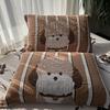 Funda de Almohada Estilo Nuevo 100% Algodón Color Maillard Lujo Accesible Normcore Ojo Grande Funda de Almohada de Gasa de Algodón Funda de Almohada de Dibujos Animados para Adultos