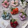 Flores Artificiales con 5 Cabezas de Peonías, Flores Falsas para Arreglos de Piso, Decoraciones para Salón de Bodas, Arreglos de Flores de Plástico, Decoración de Arte Floral con un Toque de Lujo