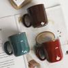 Copo de Café da Manhã Cerâmico Econômico Estilo Retrô para Casa, Conjunto de Copos para Bebida, Copo Esmaltado em Forno com Pequenos Defeitos