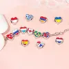 Venta Caliente Transfronteriza Aleación Bandera Americana Cuentas de Agujero Grande Aceite Goteando Pulsera DIY Cordón de Zapato con Cuentas Accesorios de Joyería Venta al por Mayor