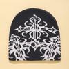 Gorro de punto de moda de estilo coreano, gorro de jersey a prueba de frío para otoño e invierno, gorro de lana cálido jacquard, gorro de hip hop que combina con todo, gorro frío al por mayor