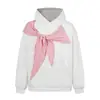 Sudadera con capucha juvenil de moda este año con pajarita a cuadros 2025 Otoño Nuevo Estilo Americano Unisex Ins