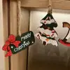 Decoração de Natal de Novo Produto Transfronteiriça Pendurada de Madeira Atmosfera Presente Caixa de Presente Decoração Feriado Lasca de Madeira Decoração Pendurada