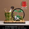 Portaplumas Panda Emergente de Beihanmei con Decoración de Arte de Arena Movediza para Escritorio del Hogar, un Regalo de Graduación para Maestros