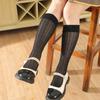 Calcetines de algodón hasta la pantorrilla, nuevos, de primavera y verano, agradables para la piel, de moda japonesa JK, para todo tipo de combinaciones, hasta la rodilla, de pelo blanco.