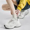 Nuevos Zapatos Blancos de Papá 2025 para Mujer, Zapatillas Deportivas de Suela Gruesa para Aumentar la Altura para Primavera y Otoño, Zapatos Deportivos Casuales Ligeros Versátiles