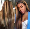 Amazon Peluca Nueva para Mujer Europea y Americana Marrón Degradado Mechas Cabello Largo Lacio Fibra Química Seda Alta Temperatura Set de Peluca