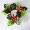 Portavelas Navideño de Bayas Rojas para Nuevo Producto Transfronterizo Corona de Frutas Rojas Suministros de Decoración Navideña Arreglo de Decoración de Mesa