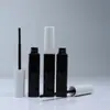 Tubo negro para pestañas material PETG cepillo fino tubo de delineador de ojos ventas directas de fábrica viaje botella de pegamento para doble párpado al por mayor