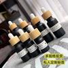 Frasco conta-gotas de bambu e tampa de madeira de alta qualidade frasco de óleo essencial frasco de mistura de vidro escuro essência cosmética material de embalagem de cosméticos
