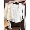 Jaqueta de verão ao ar livre anti-UV de seda gelada, nova moda artística e casual, elegante e simples