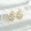 Pendientes de botón de plata S925 estilo coreano Micro incrustados con circonita temperamento encantador para mujer simples moda super hada celebridad de internet pendientes de corazón de melocotón para mujer
