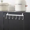 Ganchos de ferro para cozinha, prateleira de armazenamento para armário, gancho de armazenamento de utensílios, gancho de porta, gancho sem furos para porta de armário