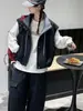 Nuevo conjunto casual de otoño para niñas: sudadera con capucha, chaleco de cuadros con solapa, pantalones cargo con bolsillos, conjunto de tres piezas, pantalones largos para estudiante