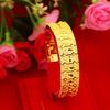 Hebilla de reloj para hombre de oro arena de Vietnam, pulsera de cadena con jefe de flor de coche, no se desvanece durante mucho tiempo, transmisión en vivo, mismo estilo, pulsera de color imitación 24K