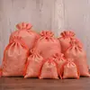 Bolsa de cordón de lino sintético al por mayor de Amazon, bolsa de lino compuesto para vino tinto, cordón de mano, bolsa de almacenamiento de brocado para juegos culturales