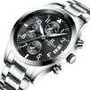 Ontheedge Ruizhi Source RZY028 Reloj de Pulsera de Cuarzo para Hombre con Correa de Acero para Negocios y Comercio Exterior