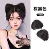 Peluca de Orejas de Gato Moño Doble Pinza para el Cabello de Halloween Recogido Esponjoso Accesorio para el Cabello Chica Peculiar Peluca Perezosa Goma para el Cabello
