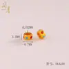 Cuentas Espaciadoras Redondas de Pedrería Hexagonal Chapadas en Oro Ojo de Libélula Huecas con Agujero Pasante Cuentas Barril Accesorios para Pulseras Collares Piezas Sueltas