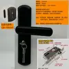 Cerradura de Puerta Interior de Madera Maciza Negra Cerradura Dividida Magnética Silenciosa Manija de Puerta de Ingeniería para Dormitorio Habitación Cerradura de Puerta