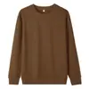 Direto do fabricante, nova blusa de moletom infantil unissex, cor sólida, peso pesado 320G, gola redonda, manga longa