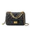 Nuevo Estilo Cuadrado Gordito Asa de Perlas Bolso de Mujer Texturizado y Exquisito Estilo Fragante Acolchado de Diamantes Bolso de Cadena Lujo Ligero Bolso Cruzado para Mujer