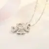 El Mismo Estilo Que El Del Popular Influencer: Collar con Colgante Yongzhanzhanmei, Colgante de Molino de Viento Giratorio con Forma de Flor de Trébol de Cuatro Hojas, Chapado en Oro K
