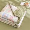 Colcha de Verano de Algodón de Xinjiang Jie Liya con Bordes Ensanchados, Algodón Lavado, Estampado de Dibujos Animados, Algodón Transpirable y Absorbente de Humedad para Aire Acondicionado