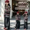 Cárdigan de punto a rayas para niña, suéter moderno estilo coreano nuevo 2026, suéter de cuello redondo para niños mayores, ropa exterior de otoño e invierno