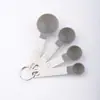 Juego de 8 piezas de tazas medidoras y cucharas medidoras de acero inoxidable para cocina y hogar con báscula, herramientas para hornear, juego de cucharas medidoras, cuchara multifunción