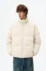 Chaqueta acolchada para hombre de moda con estampado jacquard integral y cuello alto, algodón de alta calidad, diseño simple y artístico, estilo nuevo, casual y versátil