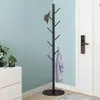 Cabideiro de luxo leve estilo europeu Cabide de chão de mármore Cabide de quarto Cabide de bolsa vertical simples de ferro para sala de estar
