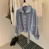 Y.JIA 2026 Coleção Outono Camisa Feminina Estilo Coreano High-End com Design Listrado Manga Longa com Cinto e Lapela 1768