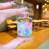 Enfeites Criativos de Garrafa com Areia Líquida Luminosa, Estilos Mistos, Pingentes Transparentes Preenchidos com Óleo, Decorações Pendentes Fofas de Cristal de Floco de Neve, Pequenos Presentes