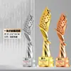 Fabricante de Troféus de Resina Integrados Atacado Estrela de Cinco Pontas Criativa Funcionário Excelente Apresentador de Dança Presente Comemorativo Personalizado