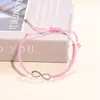 Pulsera de Pareja Cruzada Europea y Americana para San Valentín de 8 Caracteres, Juego de Pulseras Tejidas Ajustables con Símbolo Infinito para Mujeres