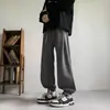 Calça casual estilo americano vintage, calça de moletom fluida para homens, marca da moda, perna larga solta, versátil, calça casual quente, novo estilo da moda