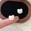 Brincos de Gatinho Rosa Macios e Fofos para Mulheres, Brincos Versáteis de Coração Fofo e Menina, Brincos Frescos Infantis de Desenho Animado Atacado