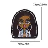 Tianyinuo se especializa en Comercio Exterior para Niñas de Cabello Rizado Africano Pegatinas de Tela Bordadas para Bolsas, Ropa y Pantalones DIY de Gran Venta