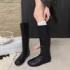 Botas de piel de oveja con plataforma interior para mujer, nueva colección otoño/invierno 2026, botas elásticas retro, botas ajustadas, botas altas de equitación, botas largas