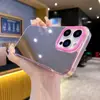 Funda de Teléfono Espejo sin Marco Adecuada para Iphone16Promax/15/14/13 PC Teñido Degradado