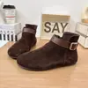 Otoño 2026 Nuevas Botas Planas de Moda con Cremallera Lateral Mate para Mujer Casual Retro Cómodas Versátiles Botines Cortos Birkenstock