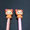 Creativo Dibujo Animado Silicona Lindo Mini Tapa de Punta de Pluma Cubierta de Pluma Fruta Tridimensional Animal Lápiz Gel Accesorios