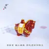 Colar com Pingente de Cavalo Vermelho Banhado a Ouro Vintage da Loja de Ouro Puzuo, Mesmo Estilo do Original, para Mulheres Nascidas no Ano do Cavalo