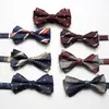 Ropa formal Corbata de moño de negocios para hombre a rayas británicas Estilo coreano Boda Novio Padrino Camisa de boda Accesorios para traje