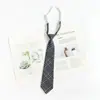 Corbata Gris para Mujer Estilo Japonés Rayas Cuadros Estilo Preppy Decoración de Corbata jk Retro Cremallera Estilo Camisa para Hombre No Necesita Atar