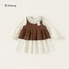 Colección de Outfits Estilo Coreano para NiñasConjunto de Ropa Infantil Youbao: Falda, Camiseta, Pantalones Florales, Conjunto de Tres Piezas para Niños