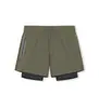 Shorts Esportivos Masculinos Slim Fit Casuais Justos de Seda Gelada Finos de Secagem Rápida para Corrida, Fitness, Ciclismo com Bolsos para Jogging